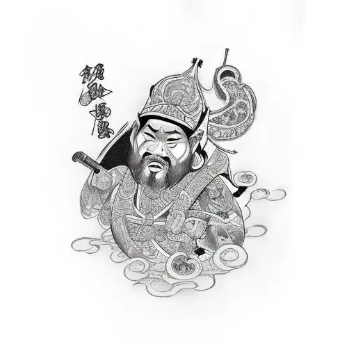 Gangster Guy With The Letterings Saint In The