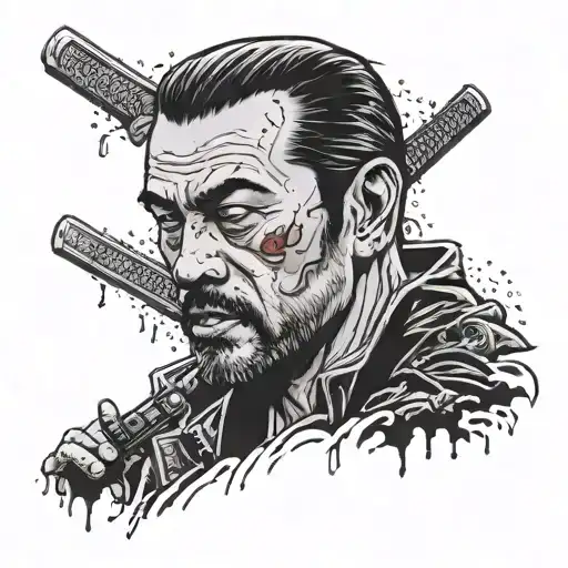 Negan Walking Dead Comic Book Style