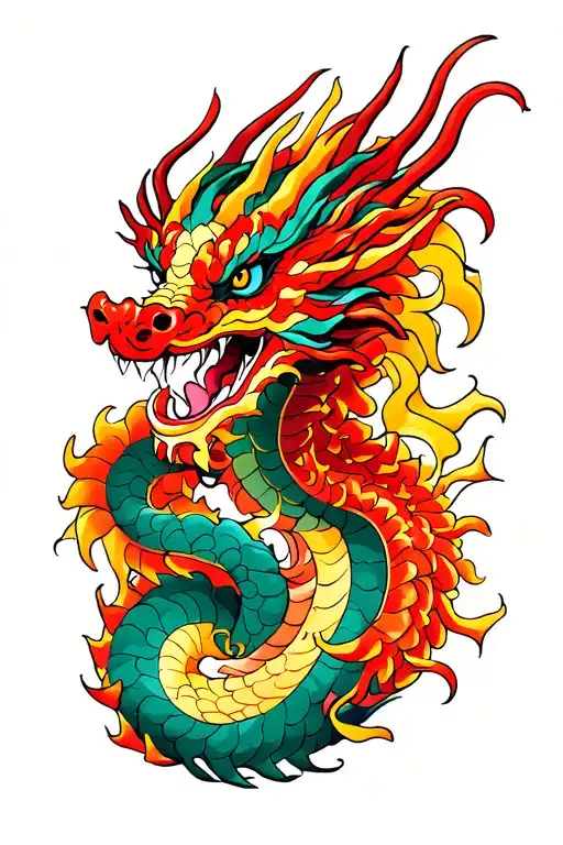 Red And Yellow Dragon