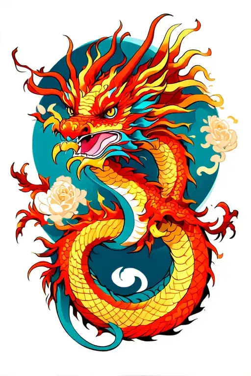 Red And Yellow Dragon