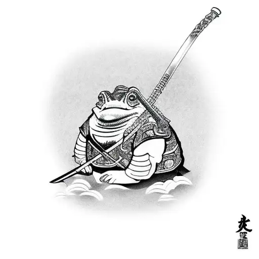 Samurai Toad Smoking Pipe With Sword