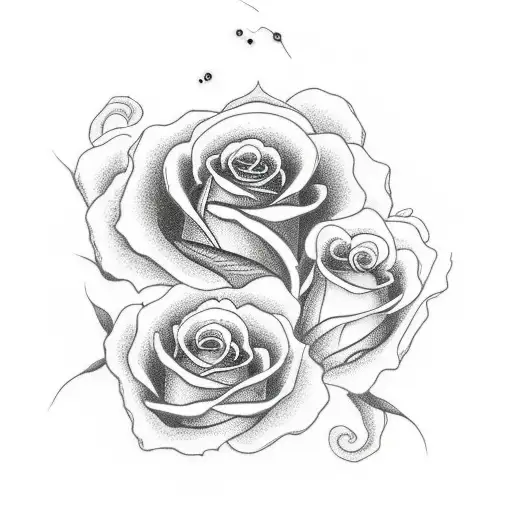 Black Widowspider With Rose Bush