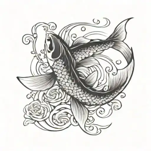 Koi Fish Jumping