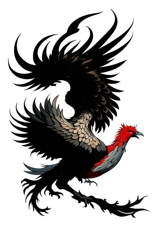 Phoenix Rising From The Ashes Representing