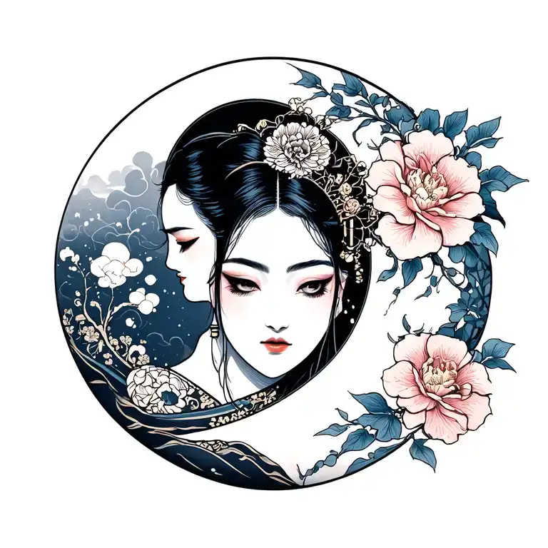 Good Partner Tattoo Moon