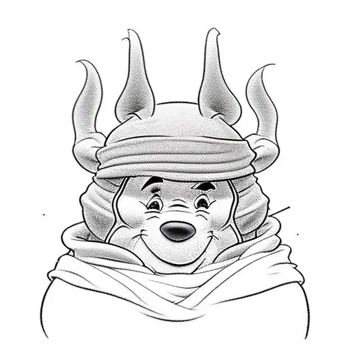 Winnie The Pooh Dressed As Disney Hercules