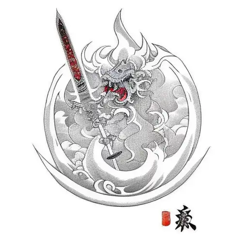 Rengoku Sword With Kanji For Ser Your Hearth A Blaze