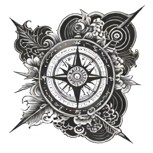 Compass And An Arrow
