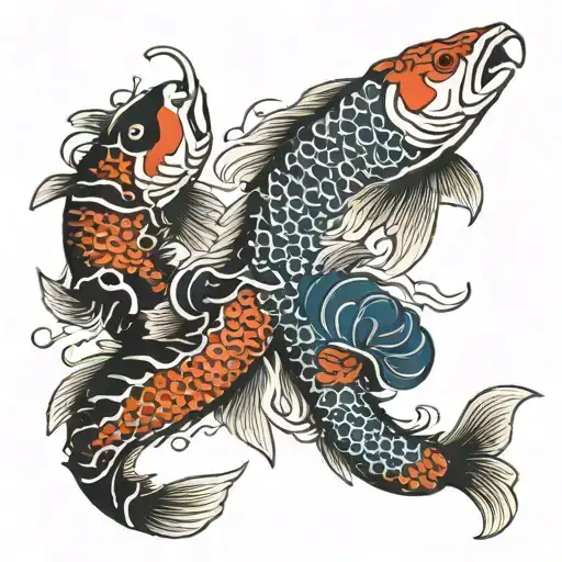 Koi Carp And Samurai