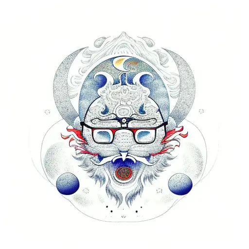 Moon With A Hood And Glasses