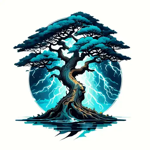 Life Tree With Thunder
