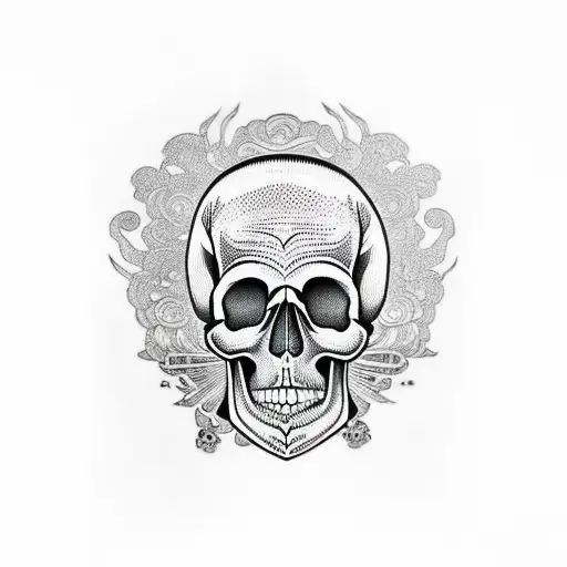 Skull Snorting Cocaine