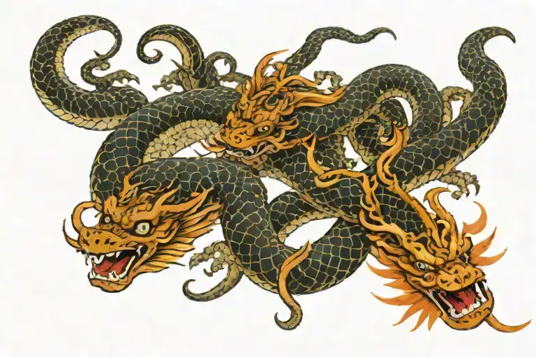 Snake And Dragon
