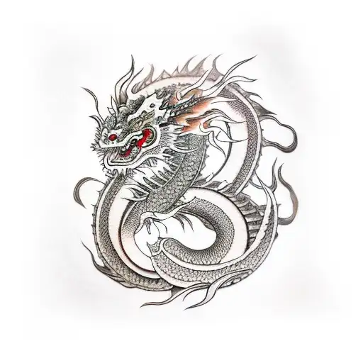 Japanese Dragon Samurai