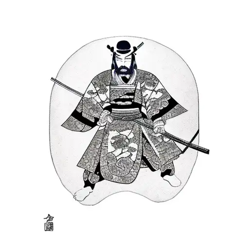 Old Samurai Painting