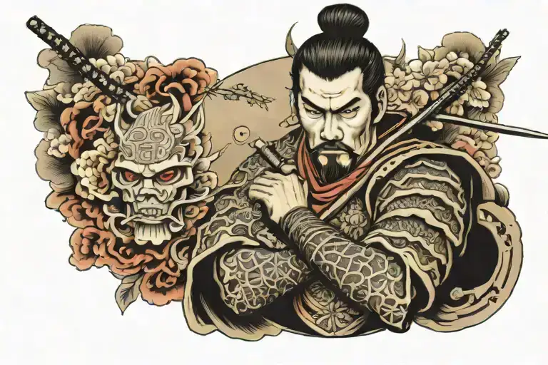 Samurai Warrior Holding