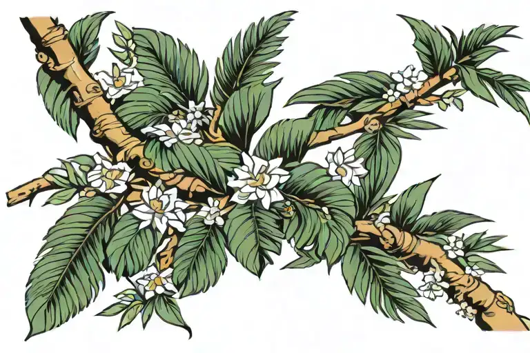 Palm Tree Branch Intertwined