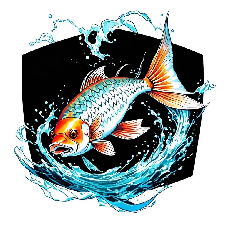 Coyfish Breaking Out Of Ice