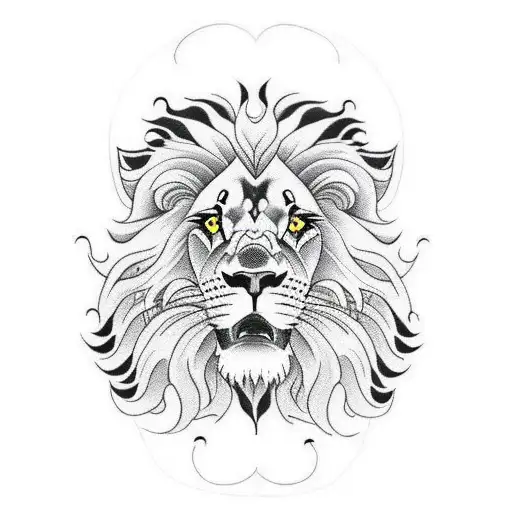 Lion Dog Black And Red Sakura Blossom Full Sleeve