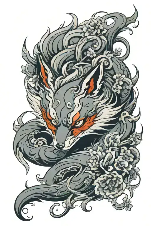 Nine Tails Fox Wearing Anbu Mask