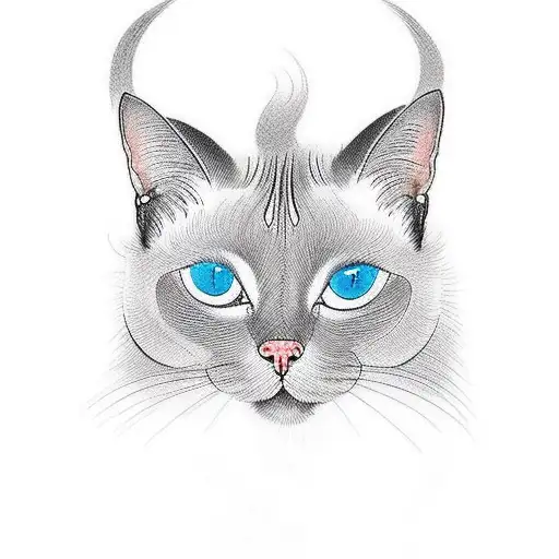 Siamese Cat White