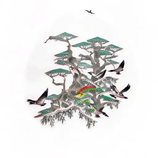 Forest With Birds