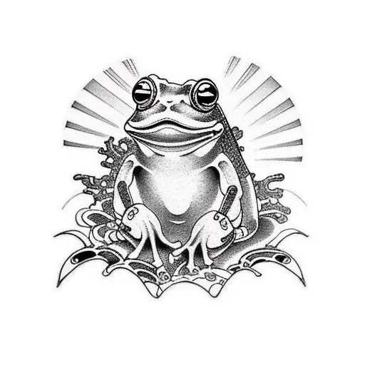 Japan Frog Cyberpunk