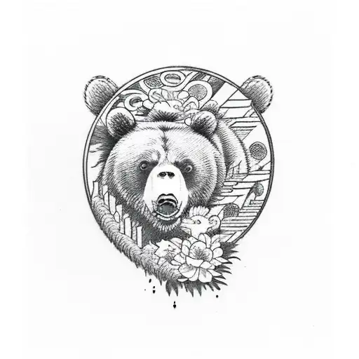 Bear Eats Honey From A Pot