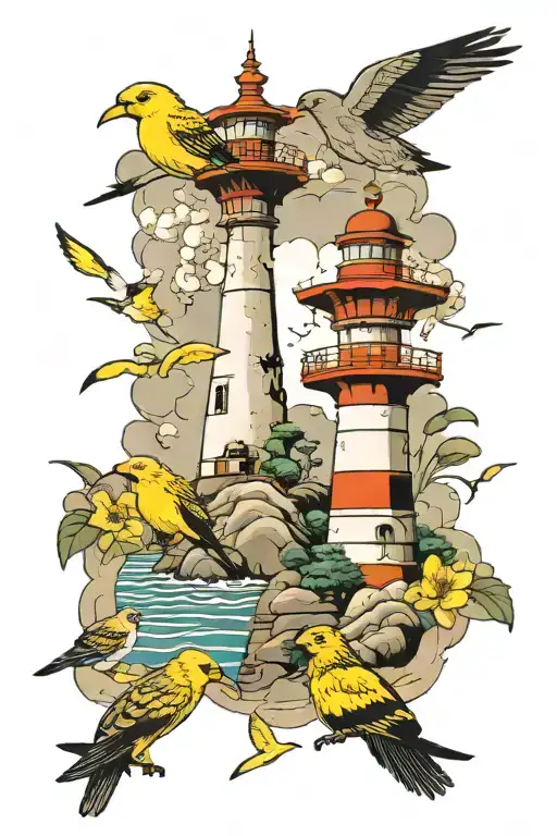 Lighthouse And Canaries