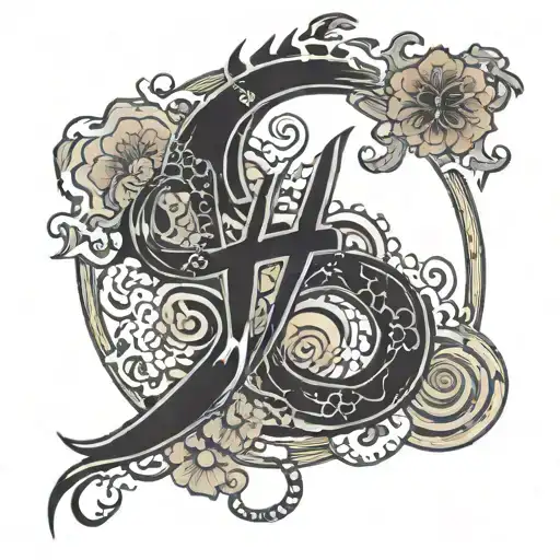 Japanese Letters In A Paint Circle