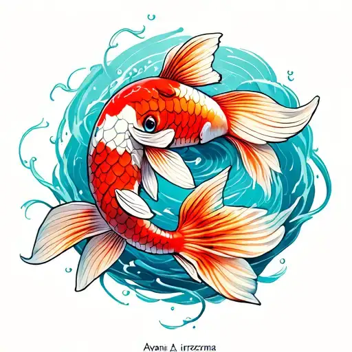 Koi Fish With Names Avani And Amias