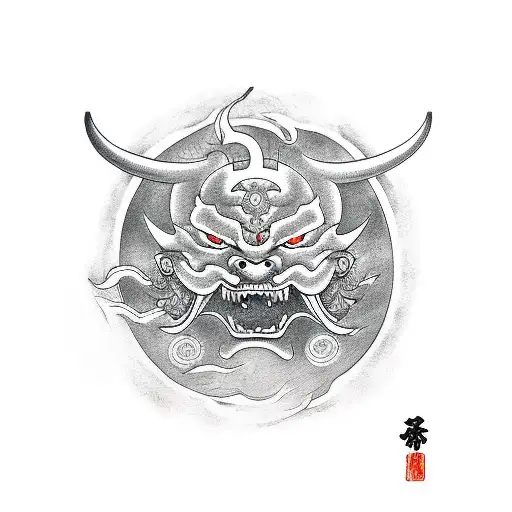 Berserk Symbol With An Oni Demon