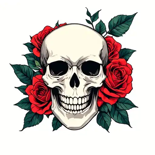 Skull And Roses