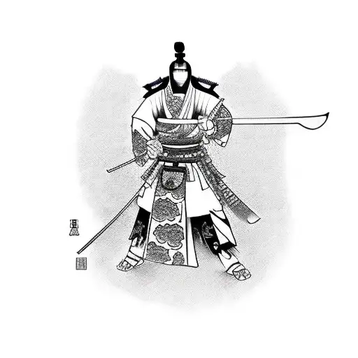 Japanesse Warrior With Katana