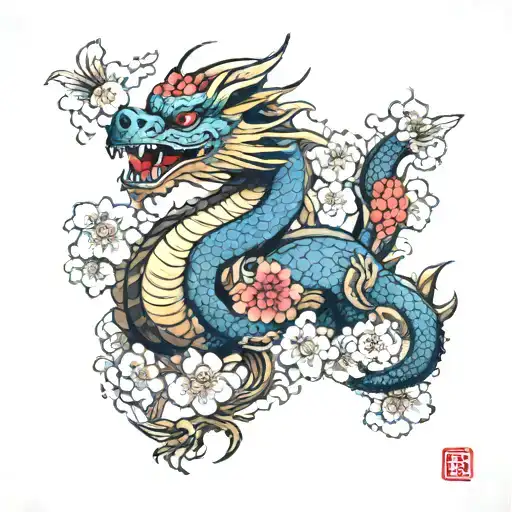 Dragon Sakura Flowers