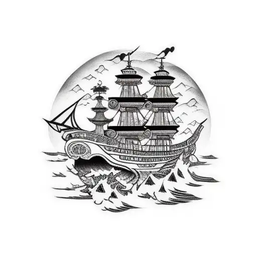 Half Sleeve Pirate Ship