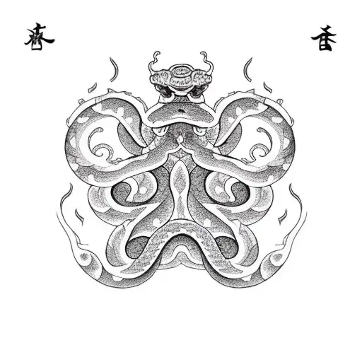 A Symmetrical Cloud Formation Shaped Like A Snake