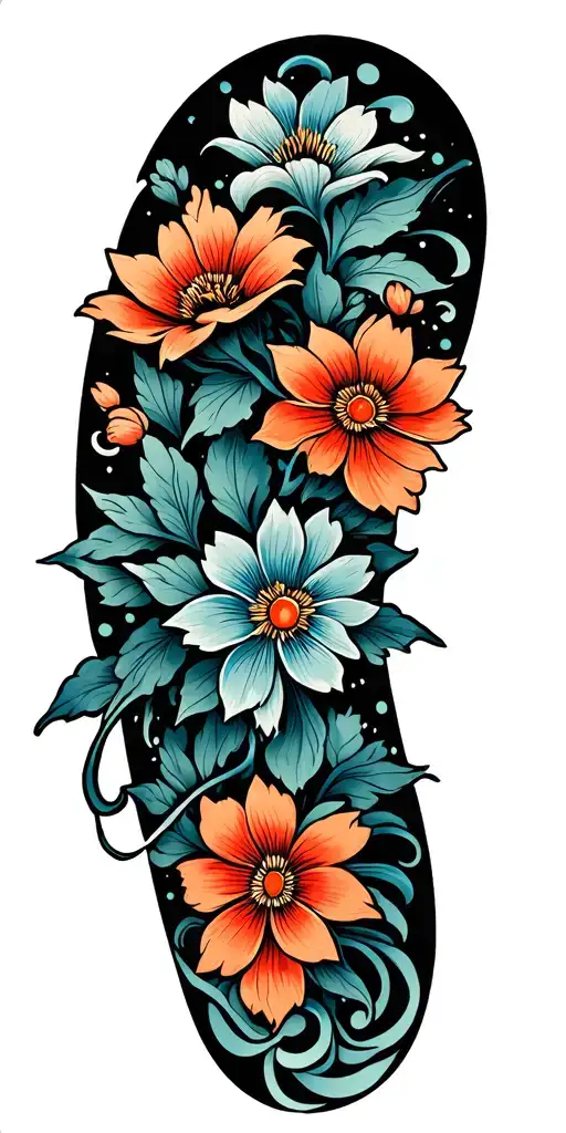 Tribal Flower Patterns