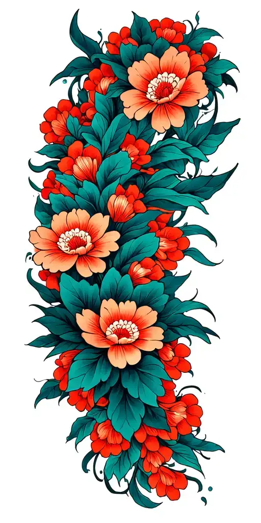 Tribal Flower Patterns