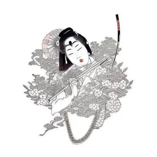 Beautiful Japanese Woman Geisha