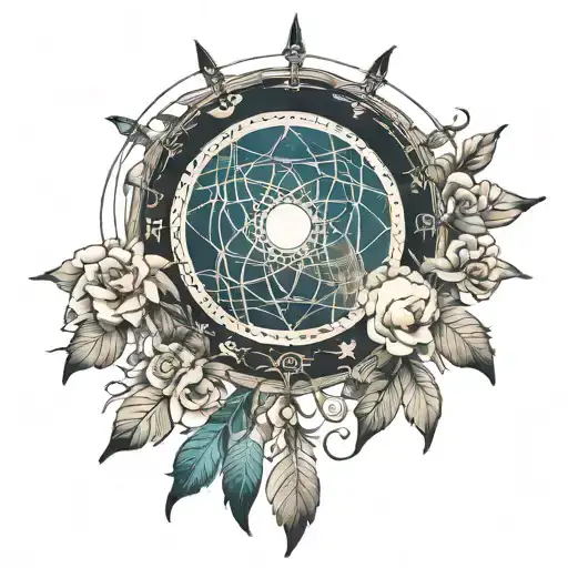 Whimsical Sun And Moon Dream Catcher