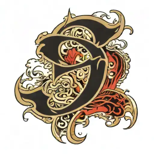 Design A Gothic Tattoo With The Letter R And E