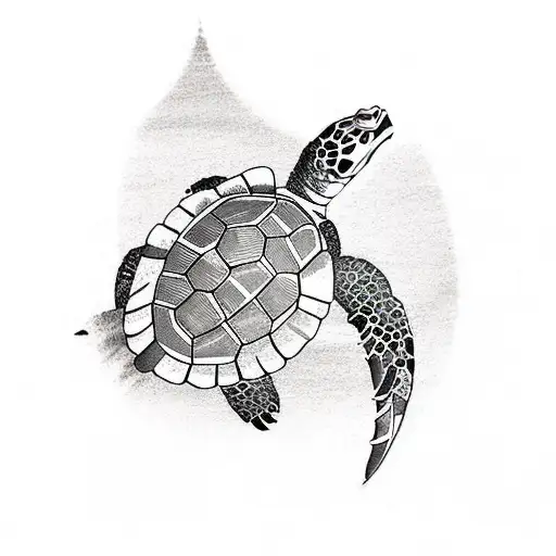 Turtle With Runes On The Shell