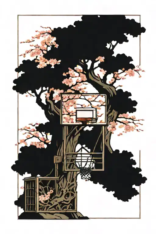 Sakura Tree Basketball Court