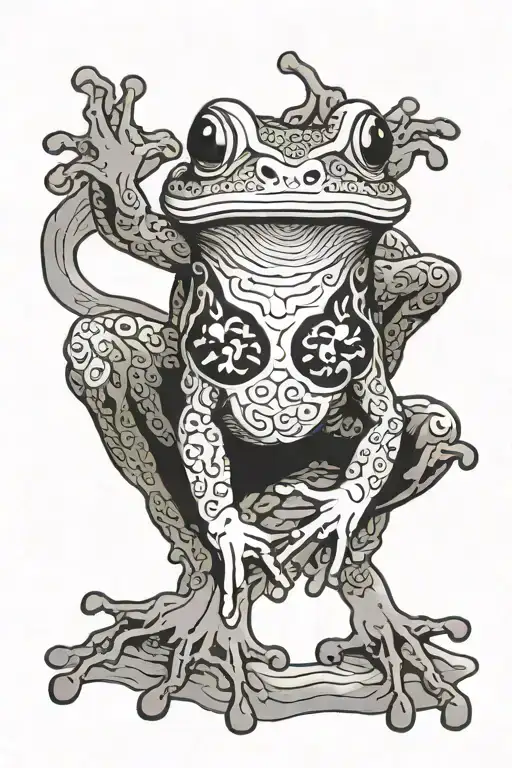 Frog Oriental Tattoo Inspired