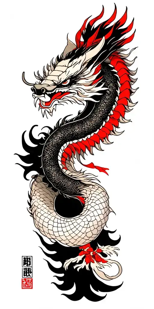 Traditional Japanese Samurai And Dragon Wrapped