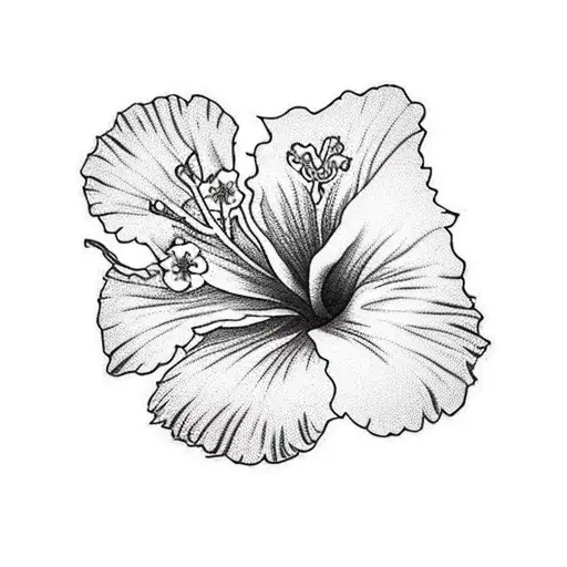 A Sleeve Hibiscus Flower Blooming At Sunset On A Beach