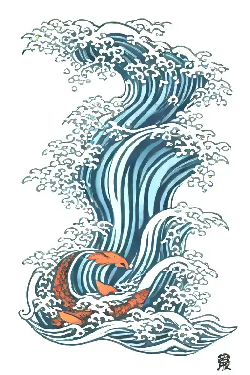 Japanese Ocean Waves Forming