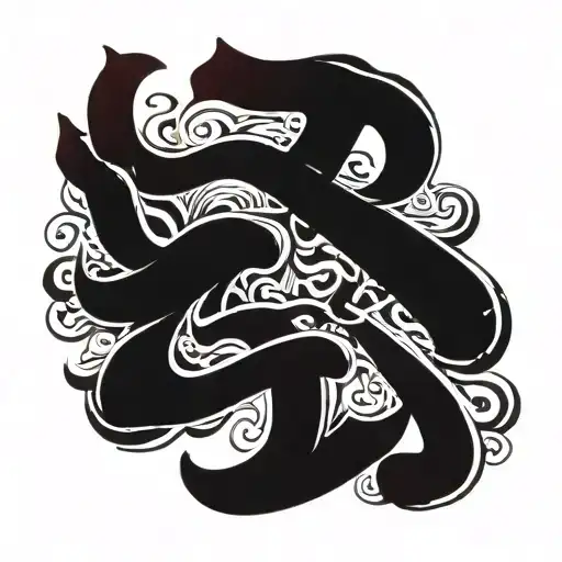 Turkish Script With Gokturk Alphabet But Flamed