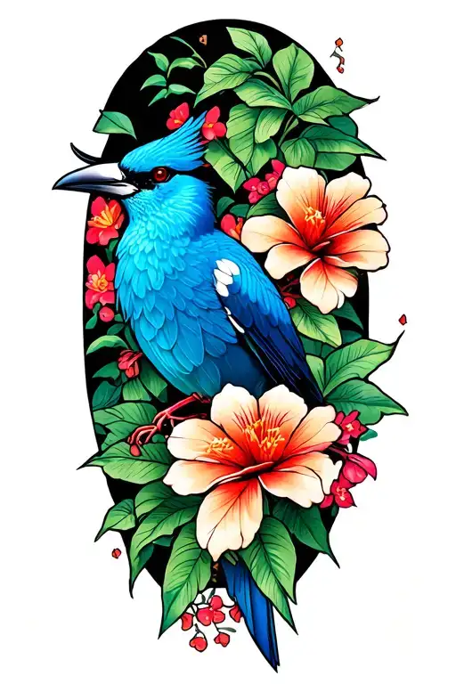Hawaiian Birds And Plants & Trees